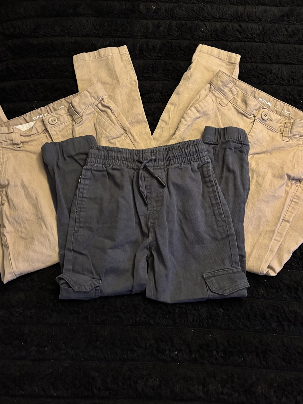 Old Navy Navy Khaki Cargo Pants Two Pairs And Nomad Joggers Boys Lot Size Medium